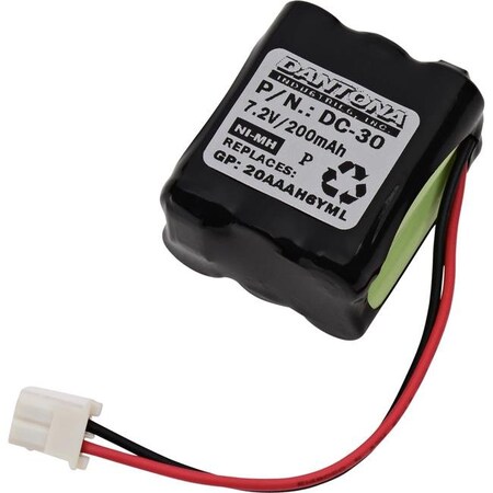 Dantona Dantona DC-30 7.2V & 200 mAh Dog Collar Nickel Metal Hydride Battery for GP-20AAAAH6YML DC-30
